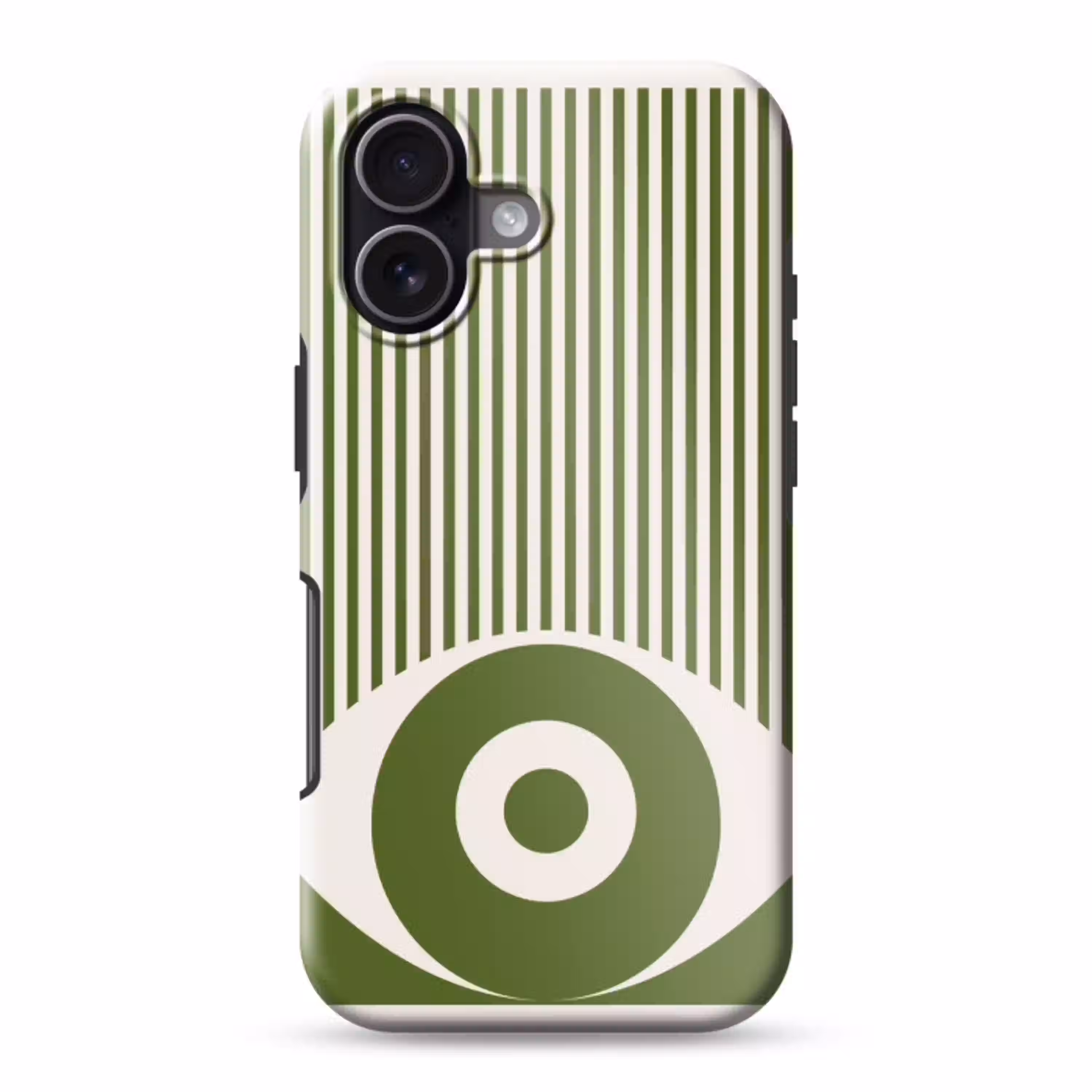 Abstract - Oog - Strepen - Modern - Groen Toughcase MagSafe Apple iPhone 17 klein -3d