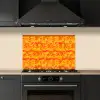 Verf - Oranje - Geel keuken achterwand spatscherm klein 900 -sfeer1