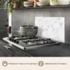 Marmer - Luxe - Wit - Grijs - Marmerlook keuken achterwand spatscherm klein -usp_FR