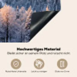 Bos - Bergen - Goud - Winter - Warm Inductie beschemer met haakjes klein -ky-onderkant-de