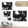 Paard - Sport - Zwart - Wit tuinposter los doek klein -Xsfeer9_DE