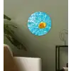 Badeend - Dobberen - Blauw Wandcirkel kunststof plaat 5mm dik klein -sfeer3