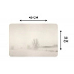 Boom - Mist - Sneeuw - Winter - Minimalistisch Placemat vinyl groot -specs