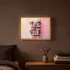 Planken - Boeken - Bladeren Light Box met batterij (Wandlamp) middel -sfeer4