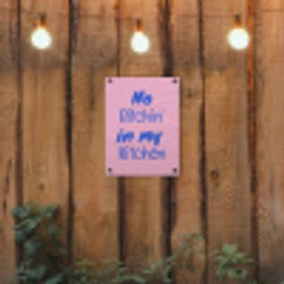 Quote - Blauw - Lettertype - Keuken tuinposter los doek klein -sfeer1