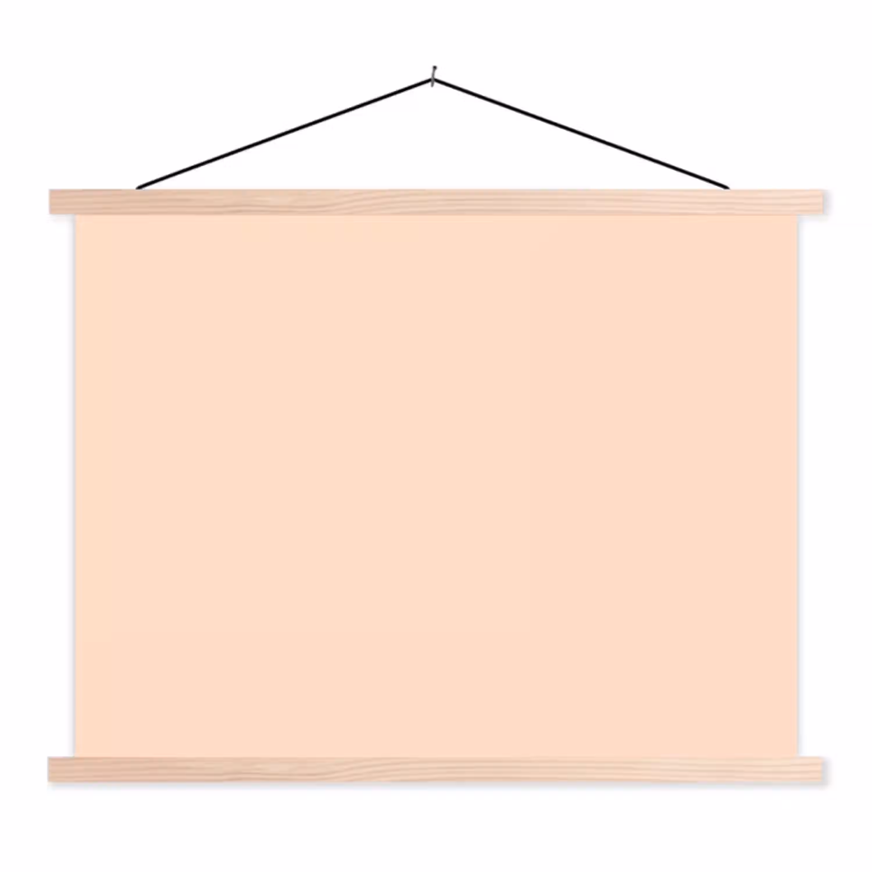Pale - Peach - Nude textielposter latten blank klein 122 -3d