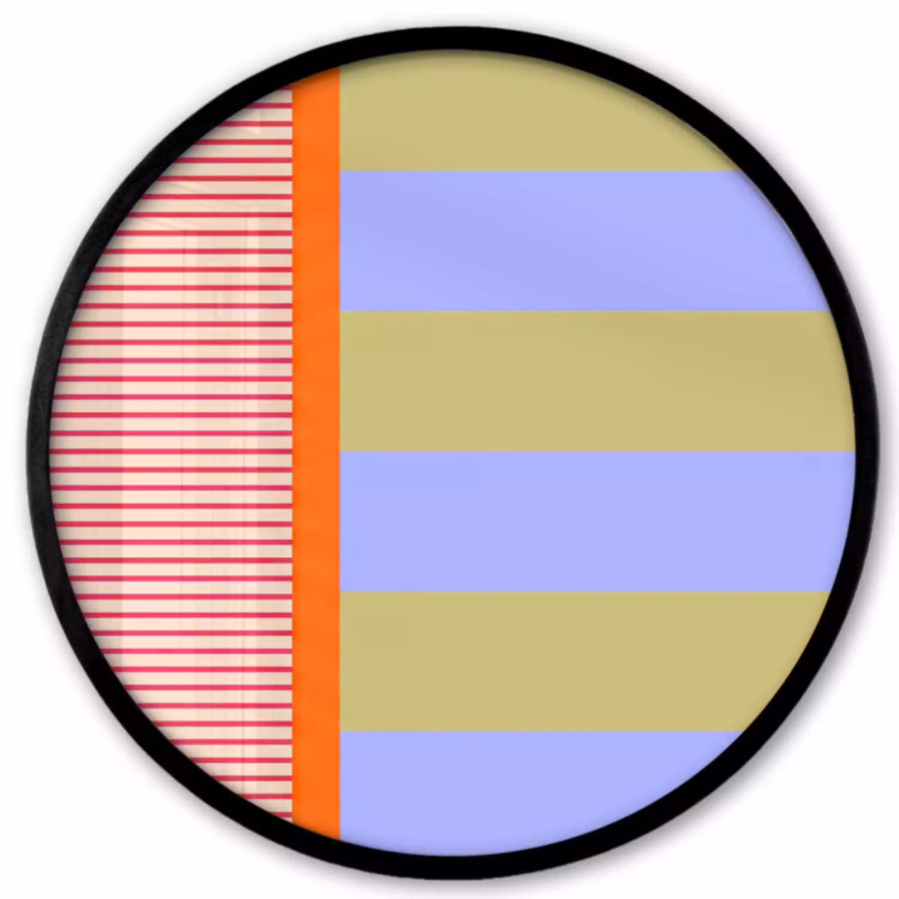 Abstract - Geometrie - Strepen - Blokken - Rood Fotolijst rond zonder passe partout klein -3d