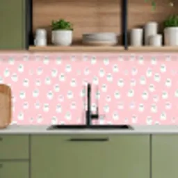 Spookjes - Patroon - Roze keuken achterwand 2 middel 871 -sfeer3