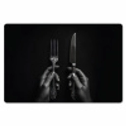 Bestek - Zwart - Wit Placemat vinyl groot -zzsfeer1_Kitchenyeah-website