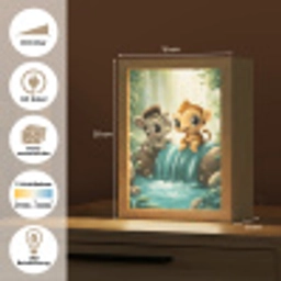 Zebra - Aap - Cartoon - Waterval Light Box met kabel (Kinderlampje) klein -USP_websiteoverzichtDE