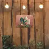 Tropische bladeren - Bloemen - Roze - groen tuinposter los doek klein -sfeer1