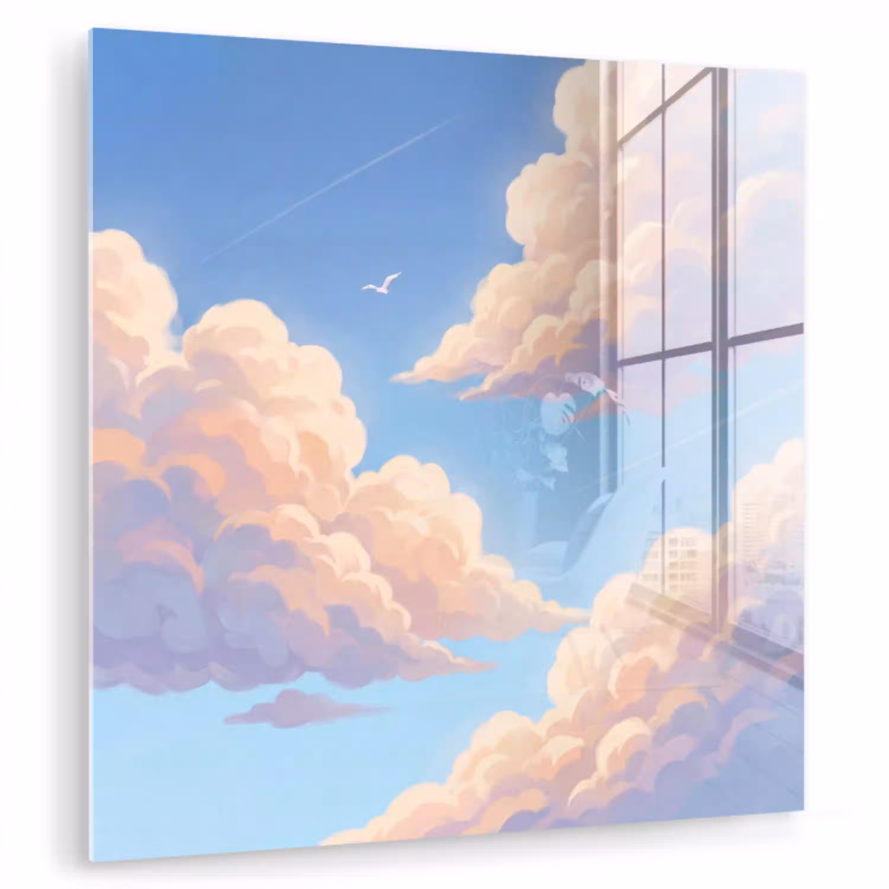 Wolken - Lucht - Natuur - Blauw plexiglas 5mm klein -zzzproduct_nieuw