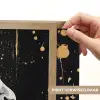 Portret - Leeuw - Abstract - Goud Light Box met batterij (Wandlamp) middel -USP_websiteprintNL