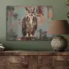 Geschilderd - Abstract - Uil - Bruin PET vilt klein -sfeer2
