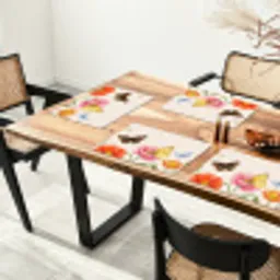 Vlinders - Klaprozen - Illustratie - Kleurrijk Placemat vinyl groot -zzsfeer4_Kitchenyeah-website