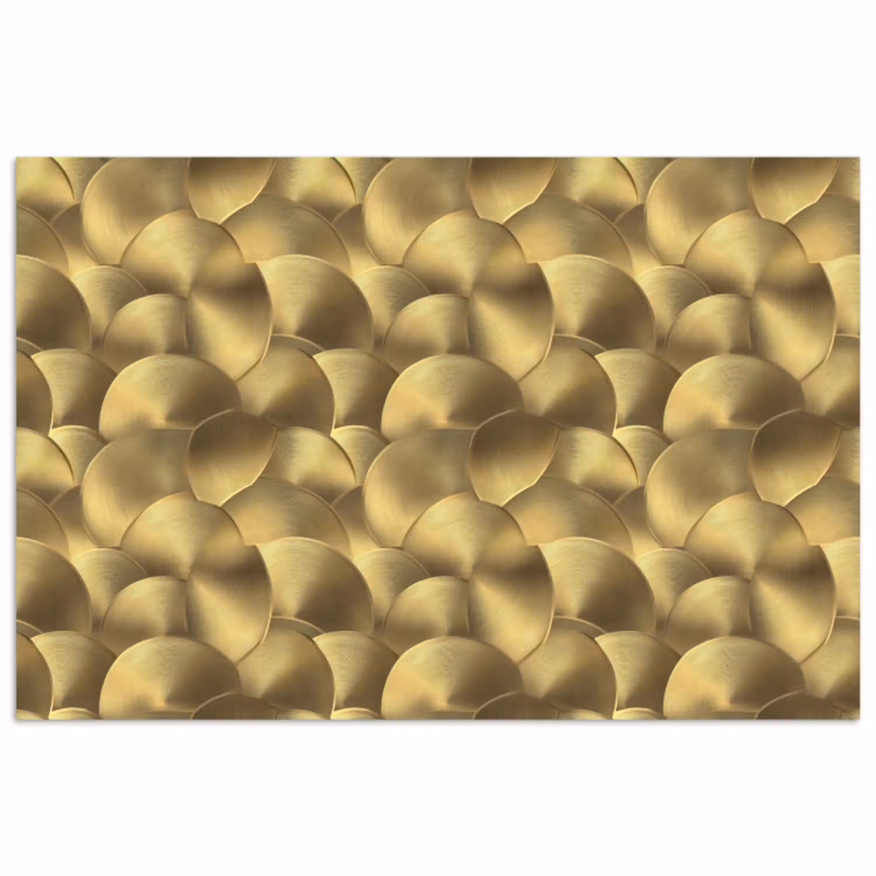 Modern - Cirkel - Goud poster papier klein 62 -3d