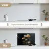 Boeket - Bloemen - Licht - Zwart keuken achterwand spatscherm klein -voor_na_NL