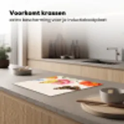 Vlinders - Klaprozen - Illustratie - Kleurrijk Inductie beschermer vinyl 3mm middel -sfeer1
