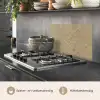Beige - Marmer - Witte aders keuken achterwand spatscherm klein 900 -usp_NL
