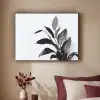 Plant - Bladeren - Minimalistisch - Zwart Textielframe zwart klein -sfeer1