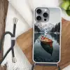 Boot - Bergen - Natuur - Water Hoesje iPhone 16 Pro Max met koord klein -sfeer4