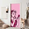 Vintage - Vrouw - Roze deurposter klein -sfeer6