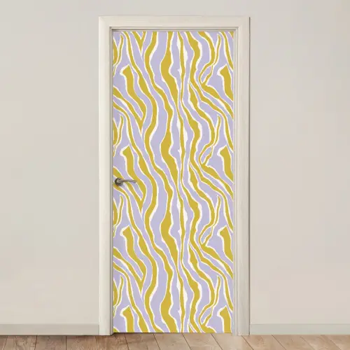 Zebra - Modern - Meerkleurig deurposter klein 289 -3d_beige