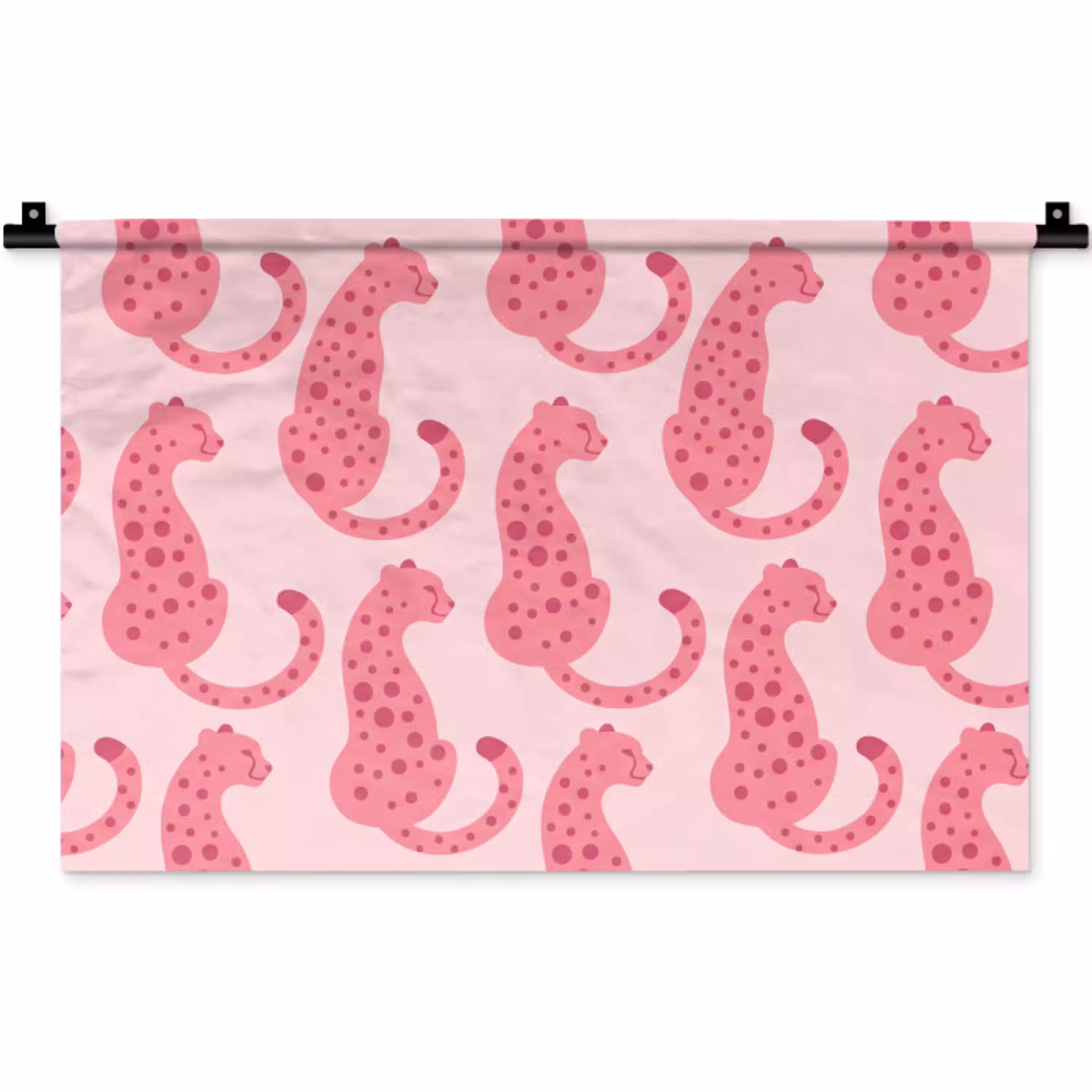 Kat - Gevlekt - Dieren - Patroon - Roze Wandkleed katoen klein -zz3d