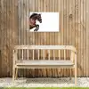 Paard - Springen - Modern Tuinposter op houten frame 2 cm dik klein -sfeer4