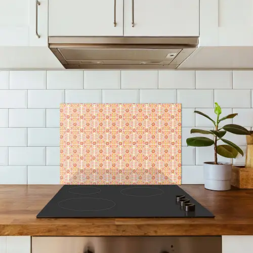 Patroon - Retro - Kleur keuken achterwand spatscherm klein 900 -sfeer2