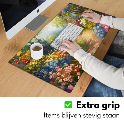 Natuur - Landschap - Bloemen - Kleurrijk Muismat XXL klein -sfeer3