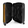 Oranje slangenhuid met symmetrische schubstructuur NBS - Handbagage koffer - Kinderen Unisex middel -binnenkant
