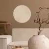 Parallelle lijnen - Lichte textuur - Beige Wandcirkel behangsticker klein -sfeer1