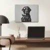 Hond - Zwart - Wijnglas - Zonnebril PET vilt klein -sfeer5