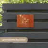 Bloemen - Wit - Subtiel - Roestkleur tuinposter los doek klein -sfeer3