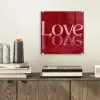 Love - Spiegeling - Rood plexiglas 5mm klein -sfeer1
