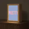 Pretty - Roze - Blauw - Golvend Light Box met kabel (Tafellamp) klein -z3d_website