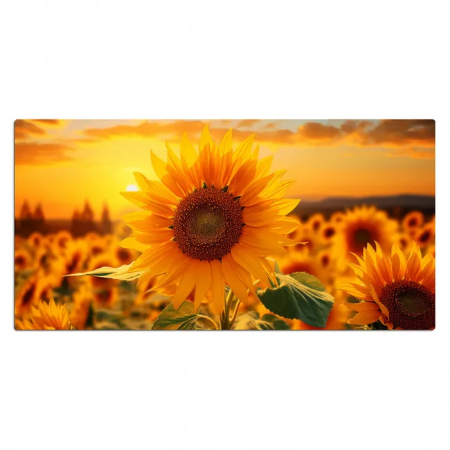 zonnebloem-bloemen-geel-bloemenveld-met-zonnebloemen Muismat XXL klein -3d_leeg