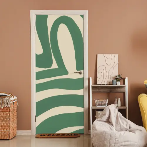 Groen - Kunst - Abstract deurposter klein -sfeer1