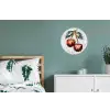 Kersen - Rood - Mozaïek - Blaadjes Wandcirkel aluminium klein -slaapkamer