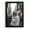 Stad - Mensen - Astronaut - Wit fotolijst zwart zonder passe partout klein -3d