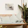 Bloem - Beige - Verf - Schaduw tuinposter los doek klein -sfeer7