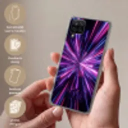 Lichtsnelheid - Ruimte - Roze - Paars Telefoonhoesje Samsung Galaxy A12 klein -sfeer3_NL
