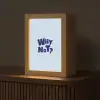 Why not - Blauw - Licht blauw - Quote Light Box met kabel (Tafellamp) klein -z3d_website