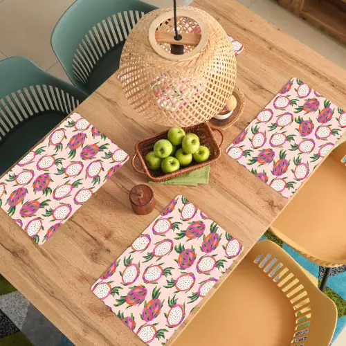 Drakenfruit - Patroon - Roze Placemat vinyl groot 368 -zzsfeer5_Kitchenyeah-website