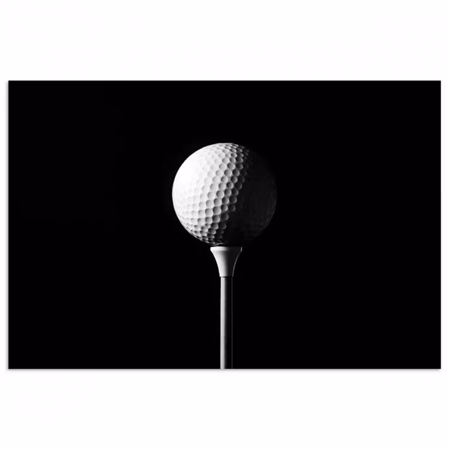 Poster - Golfball - Minimalistisch - Weiß