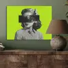 Vrouw - Sterrenhemel - Groen PET vilt klein -sfeer2