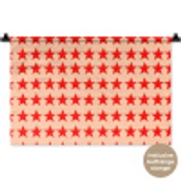 Patroon - Sterren - Rood Wandkleed katoen klein 269 -t3d_DE