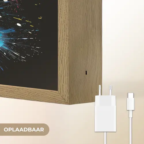 Graffiti - Sport - IJshockey - Hockey goal Light Box met batterij (Wandlamp) middel -USP_websiteoplaadbaarNL