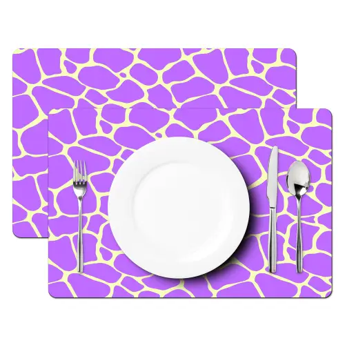 Paars - Vlekken - Geel - Pastel Placemat vinyl groot 368 -zzsfeer2_Kitchenyeah-website